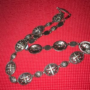Authentic Brighton silver cross belt.
